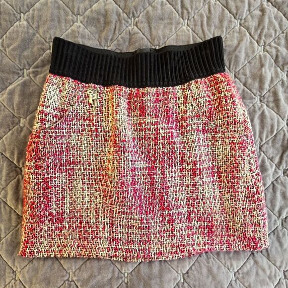 H&M Retro Pink Tweed Mini Skirt - Picture 1 of 8